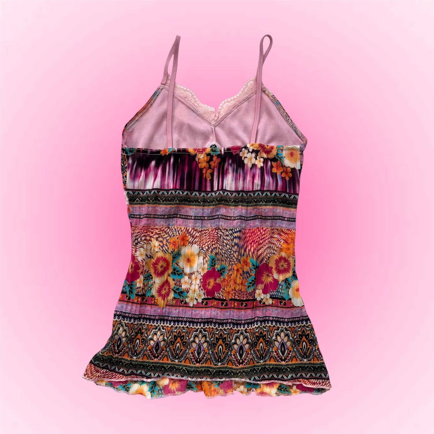Y2k floral lace cami (S)