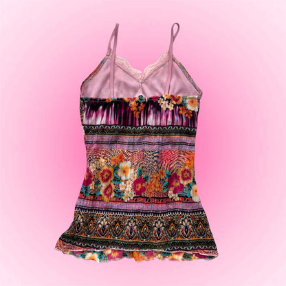 Y2k floral lace cami (S)