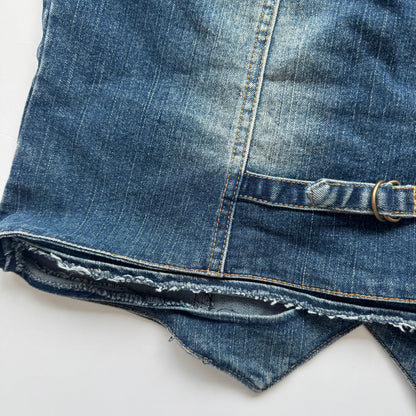 Vintage Denim Fitted Neckholder Vest (L)