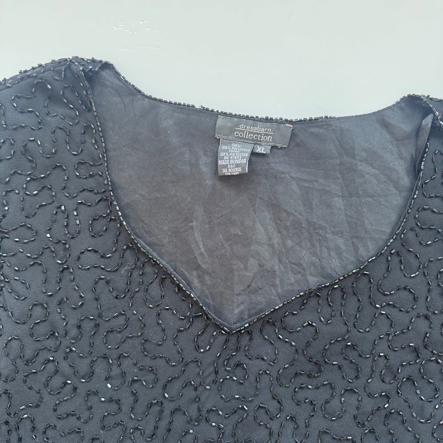 Black Beaded Longsleeve (L)