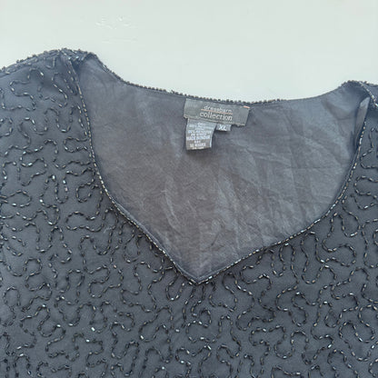 Black Beaded Longsleeve (L)