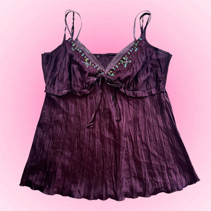 Purple Sequin Babydoll Cami (M/L)
