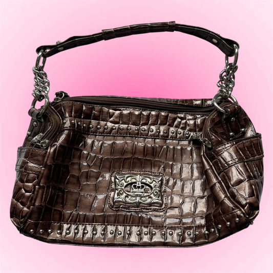 Brown Croc Vintage Bag