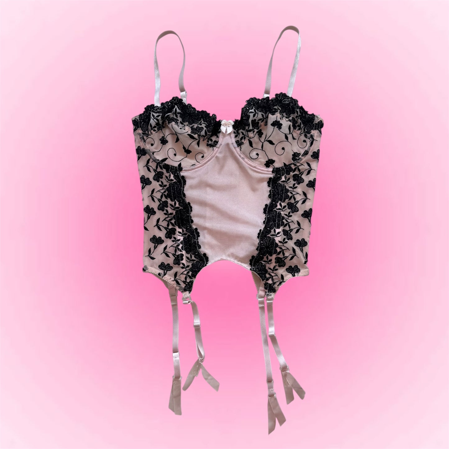 Pink Lace Bustier Corset (75C)
