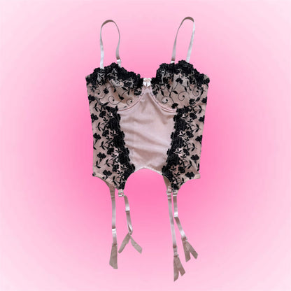 Pink Lace Bustier Corset (75C)