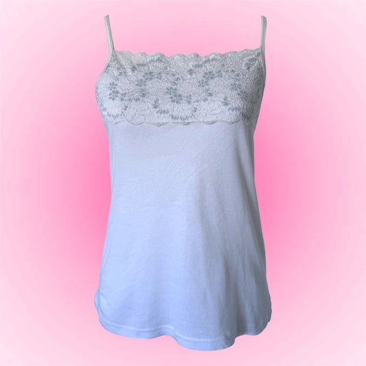 White Coquette Lace Cami (M)