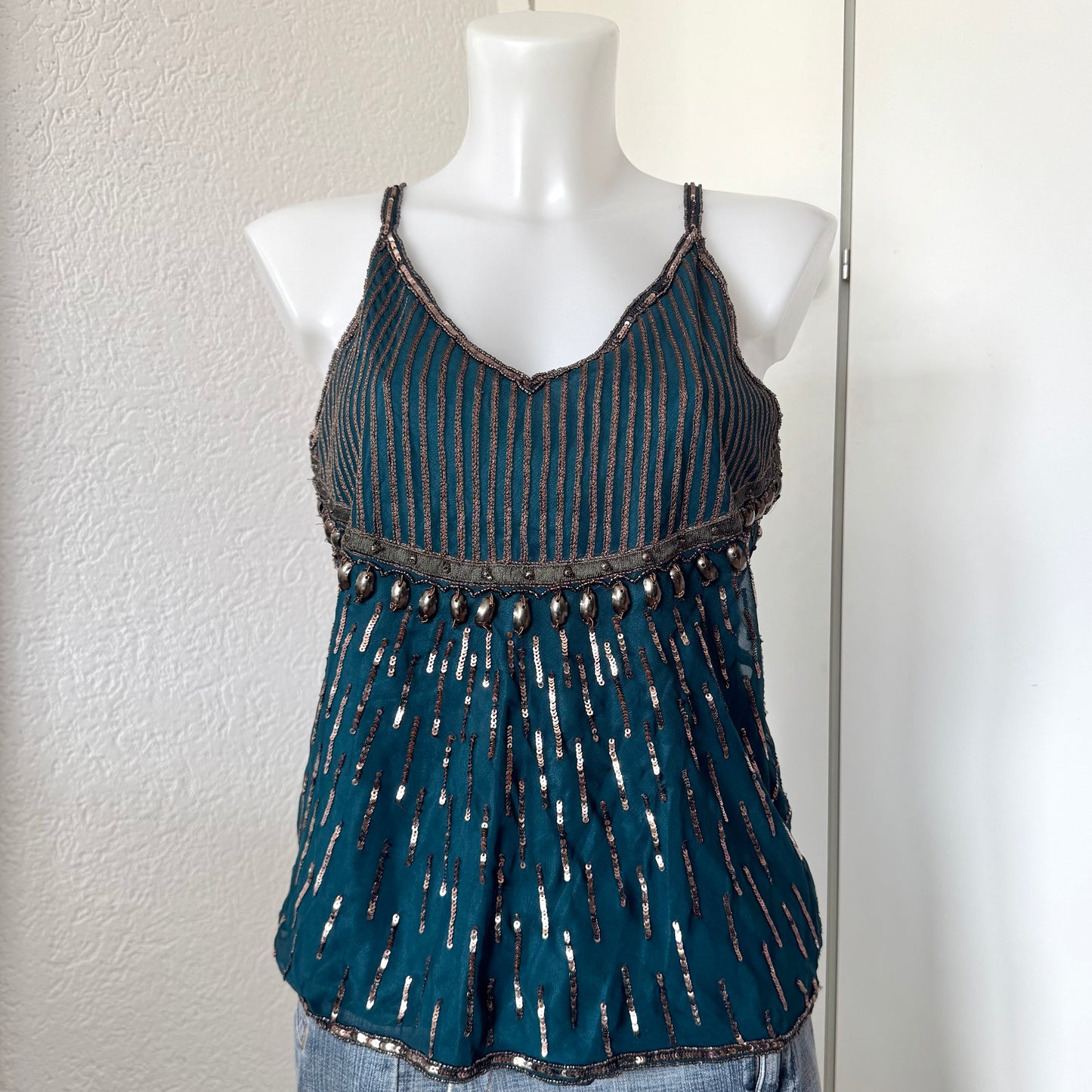 Beaded Silk Camisole (M)