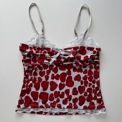 Vintage Y2k heart top (S)