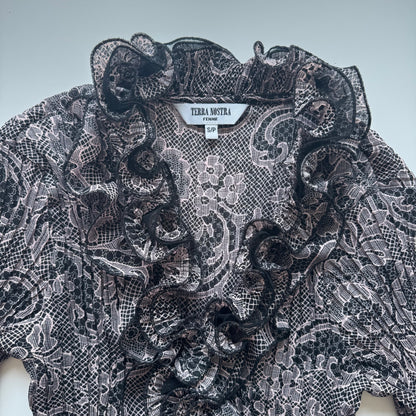 Vintage ruffle blouse (S)