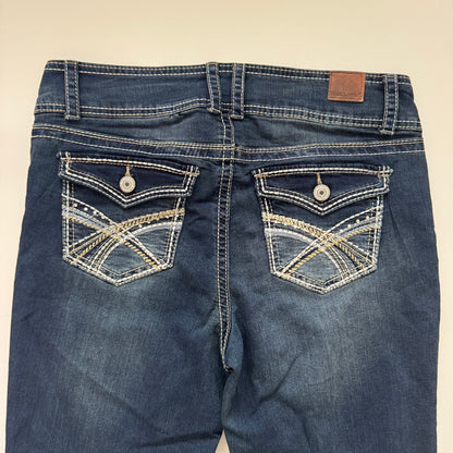 Dark Blue Embroidered Jeans (S/M)