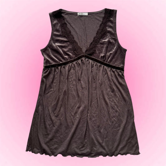 Brown babydoll top (M)