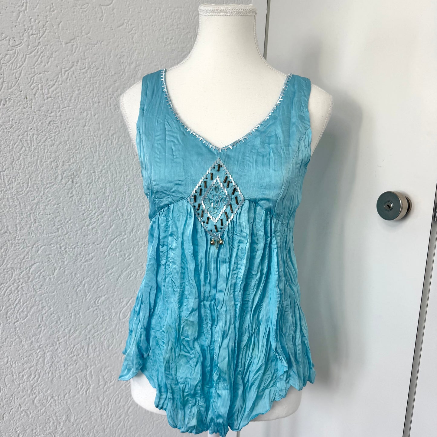 Turquoise Embellished Fairy Top (XS/S)