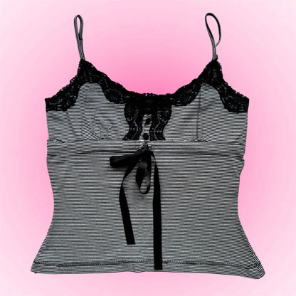 Striped Lace Trim Cami (S)
