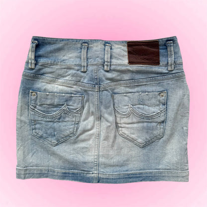 Denim mini skirt (XS)