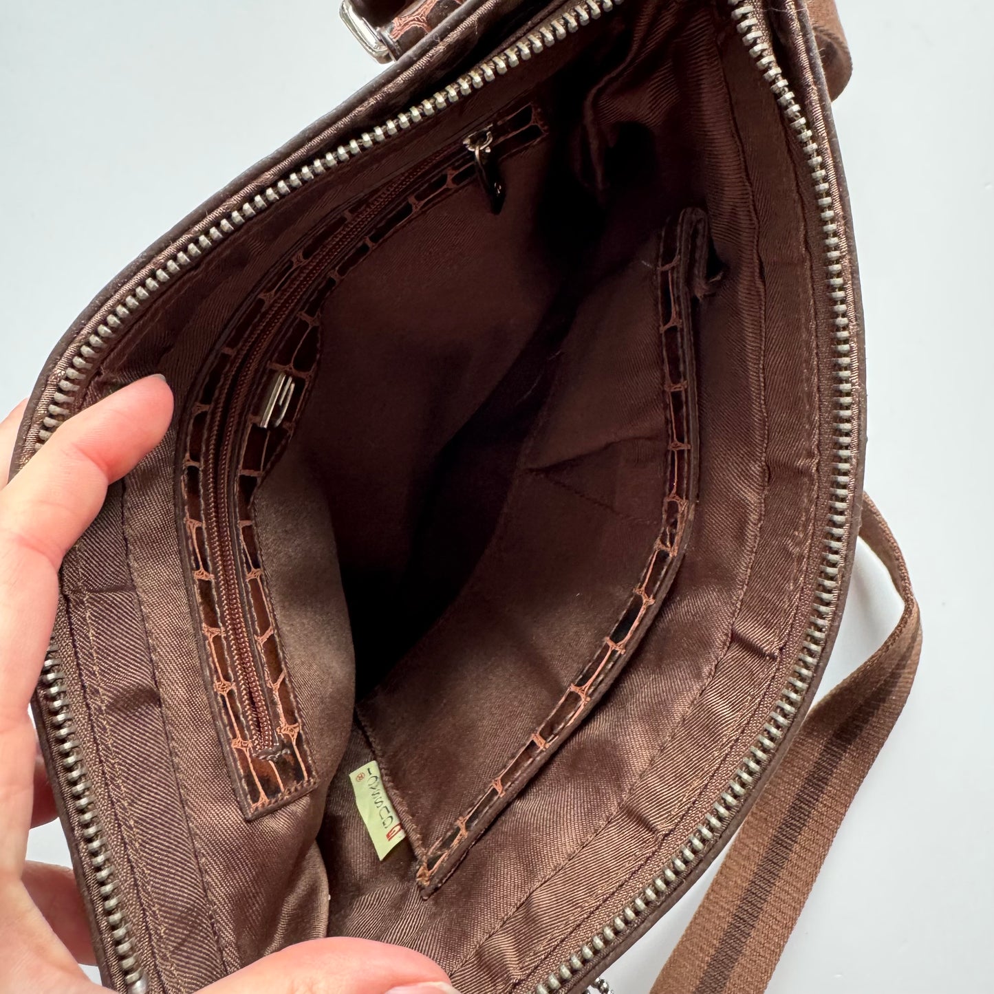 Brown Gussaci Crossbody Bag