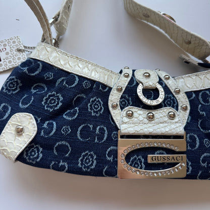 Gussaci Denim Shoulder Bag | New with tags