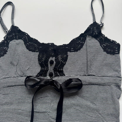 Striped Lace Trim Cami (S)