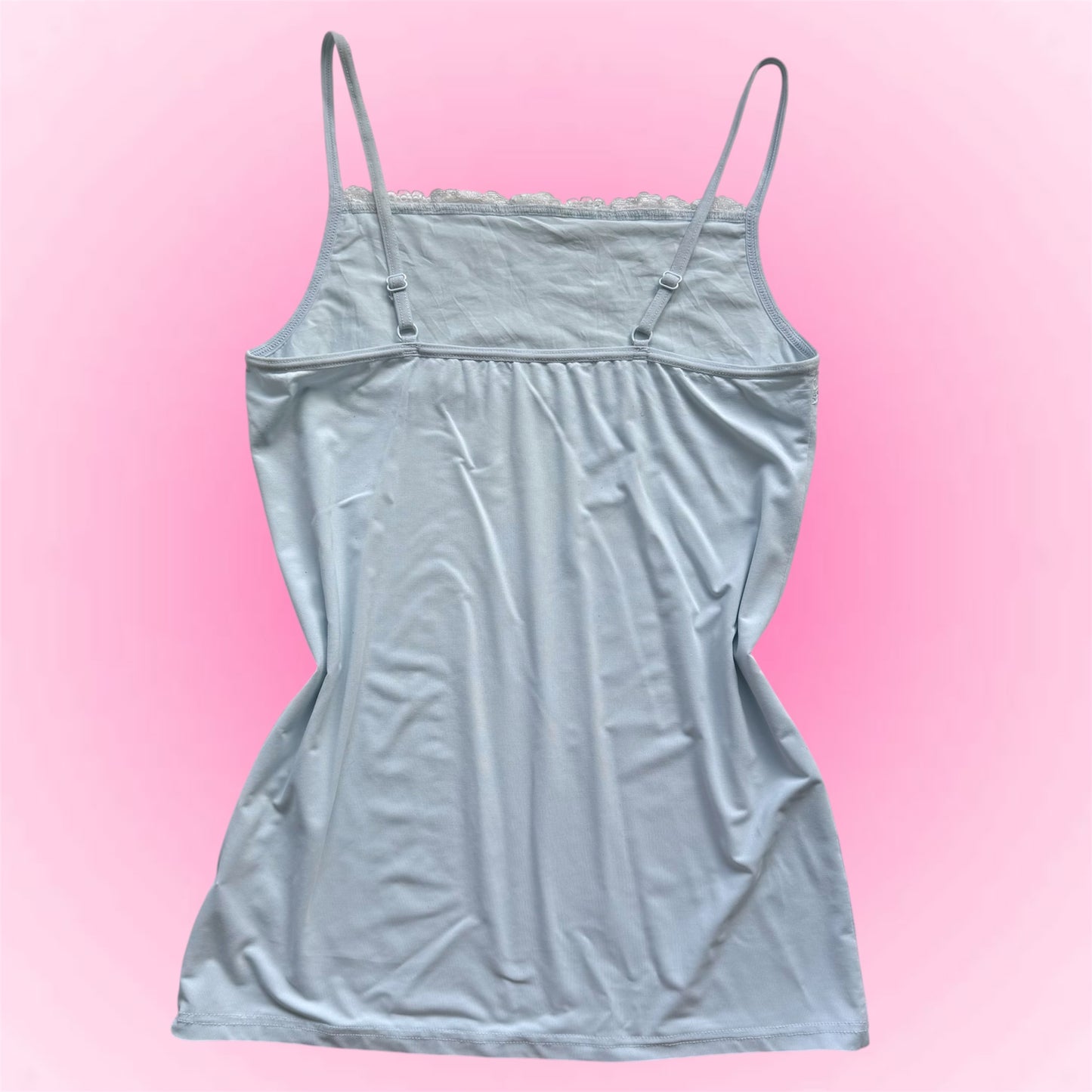 Baby Blue Lace Tank Top (S/M)