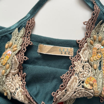 Blue fairy sequin top (S)