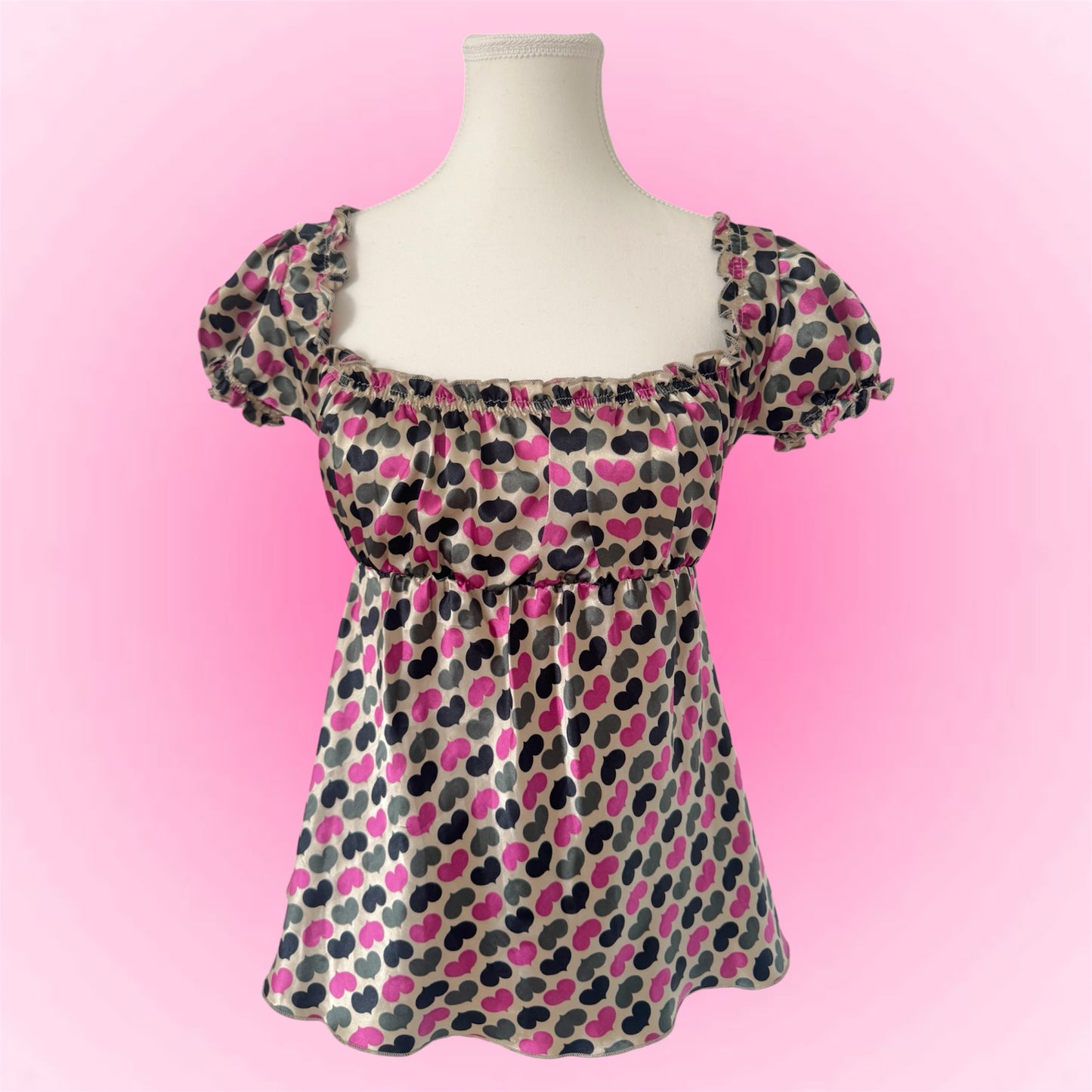 Heart Babydoll Y2k Tshirt (S)