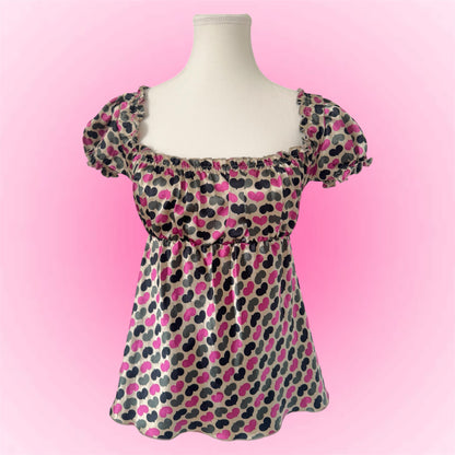 Heart Babydoll Y2k Tshirt (S)