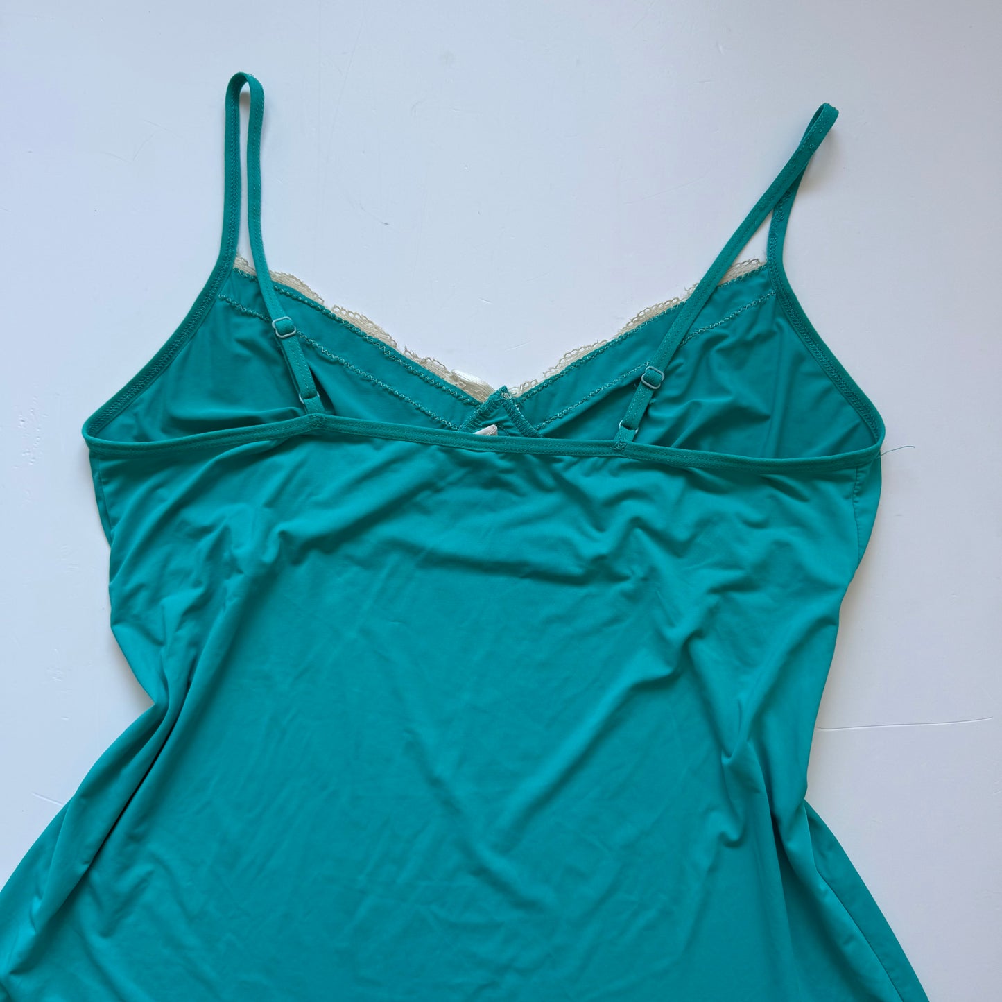 Teal Y2k Lace Cami Top (M)