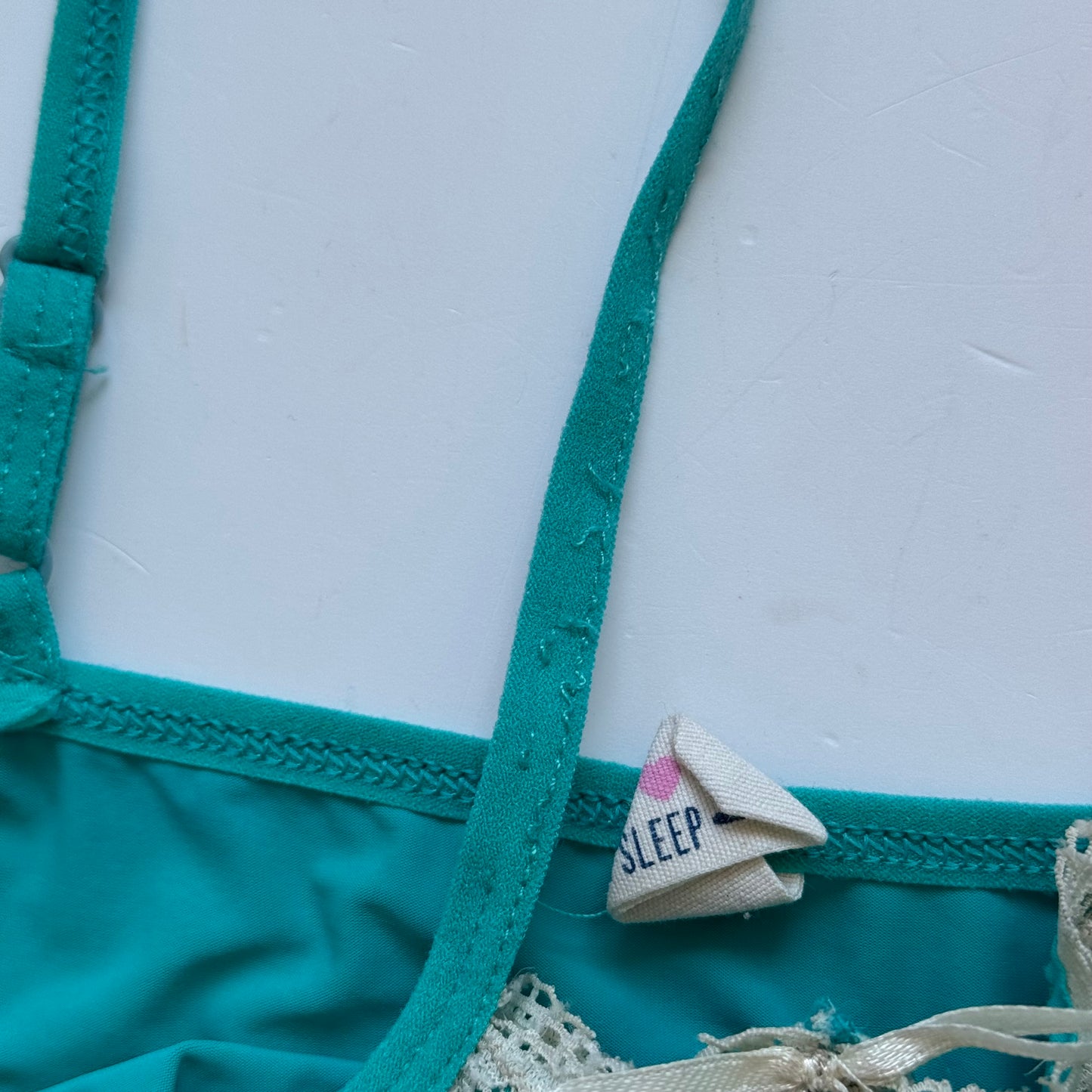 Teal Y2k Lace Cami Top (M)