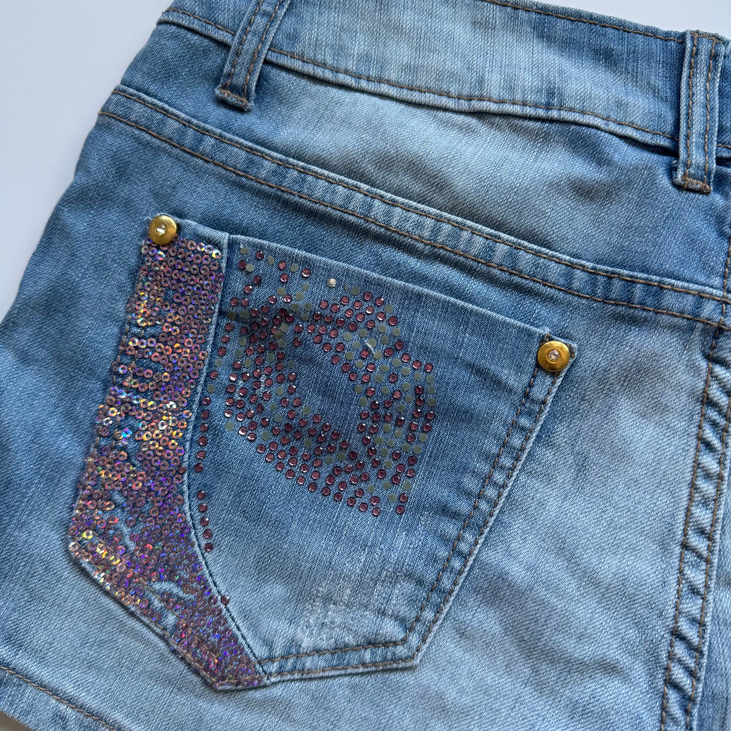 Y2k rhinestone Shorts (S)