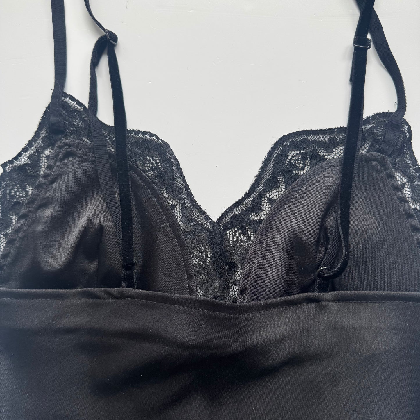 Black Lace Satin Camisole (XS)