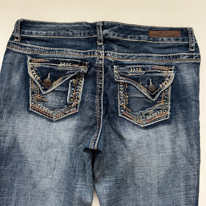 Blue Vintage Low-Rise Flared Jeans (S/M)