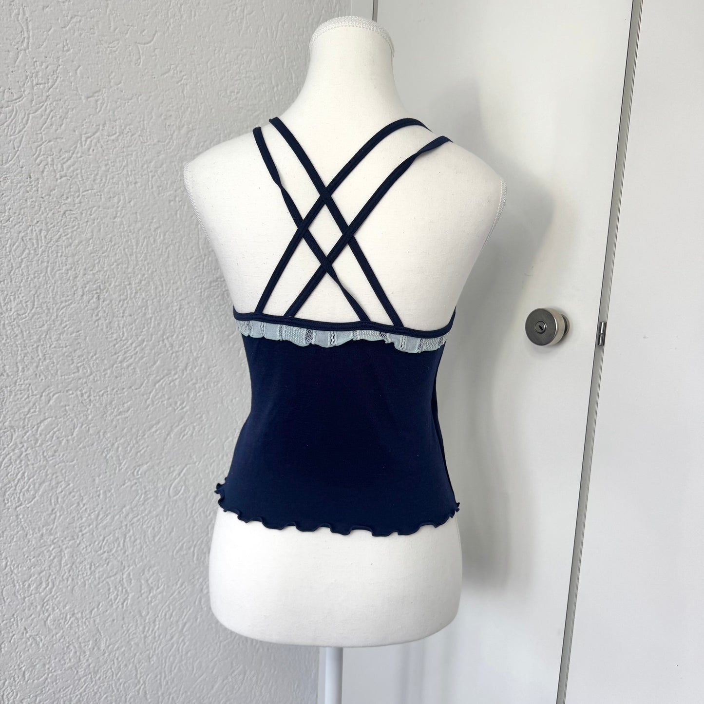 Blue Ruffle Y2K Tanktop (XS)