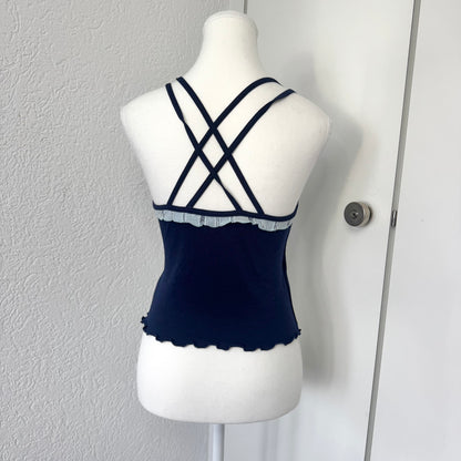 Blue Ruffle Y2K Tanktop (XS)