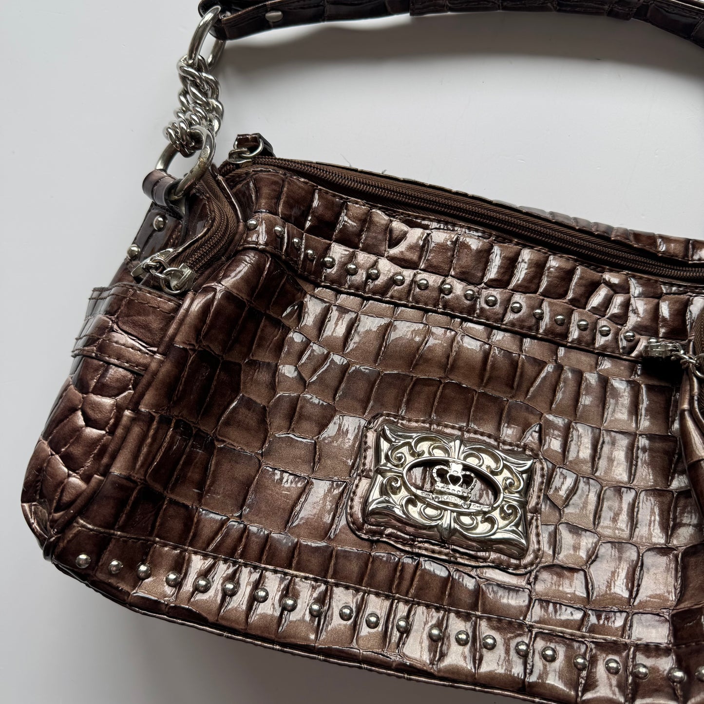 Brown Croc Vintage Bag