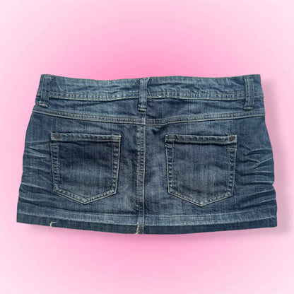 Y2k denim mini skirt (M)