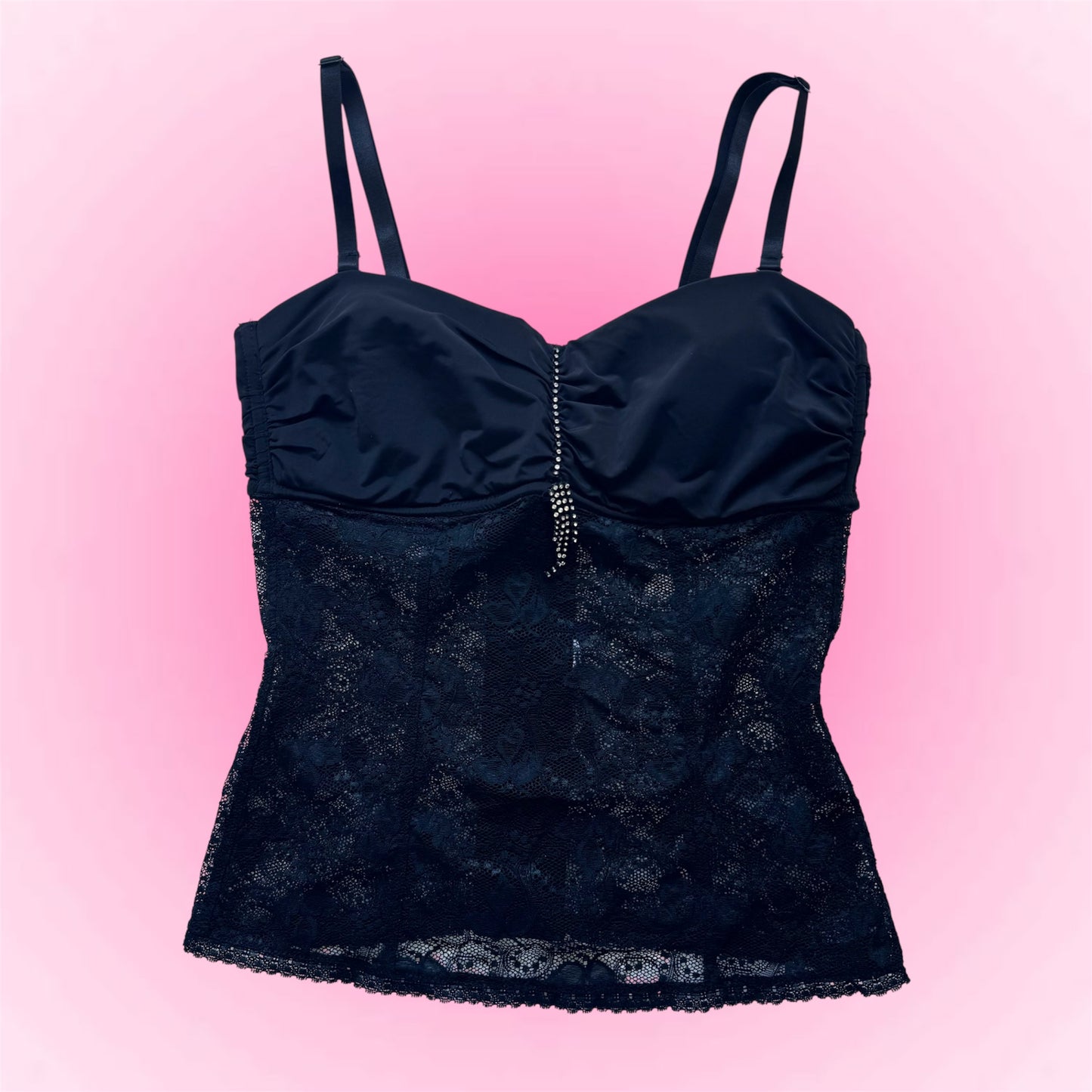 Black lace corset top (S)