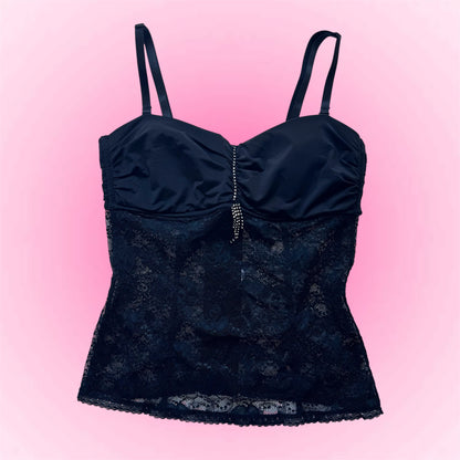 Black lace corset top (S)
