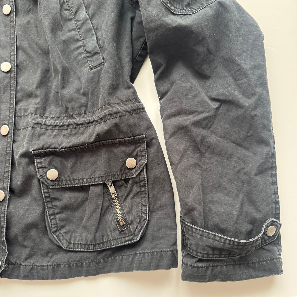 Black Vintage Utility Jacket (S/M)