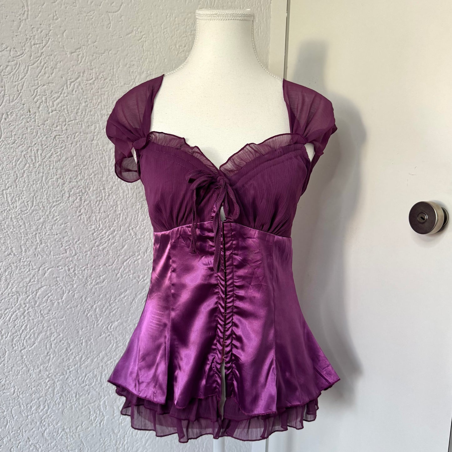 Purple Corset Babydoll Shirt (S)