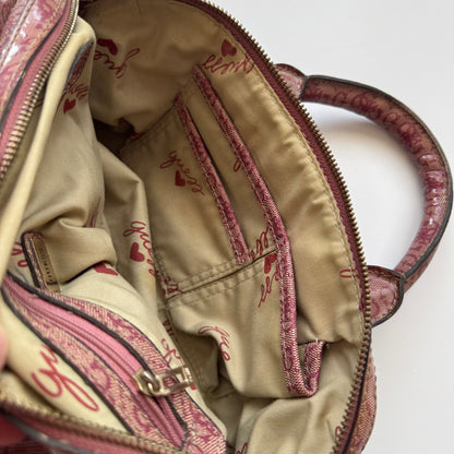 Pink Guess Monogram Bag