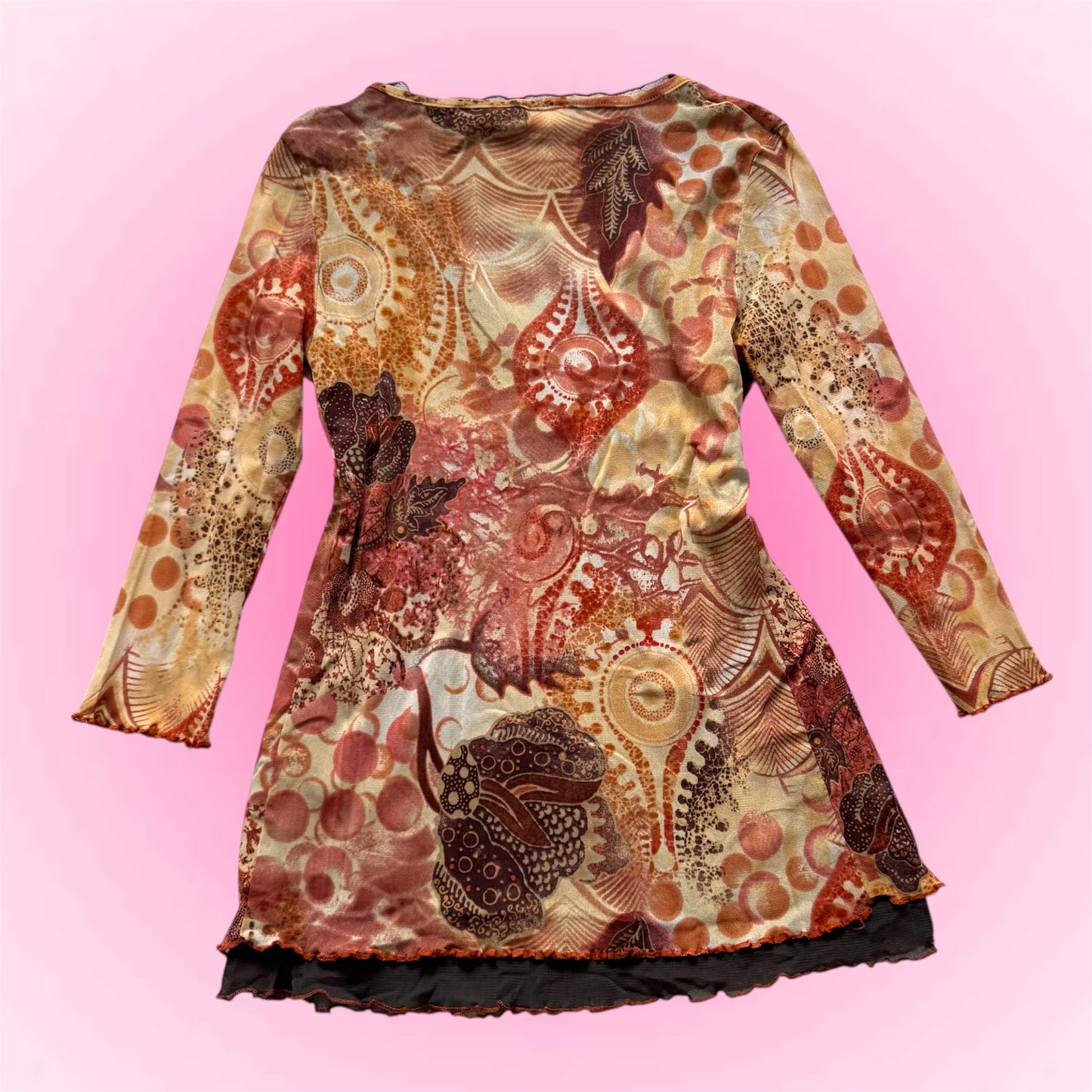 Orange babydoll longsleeve (M/L)