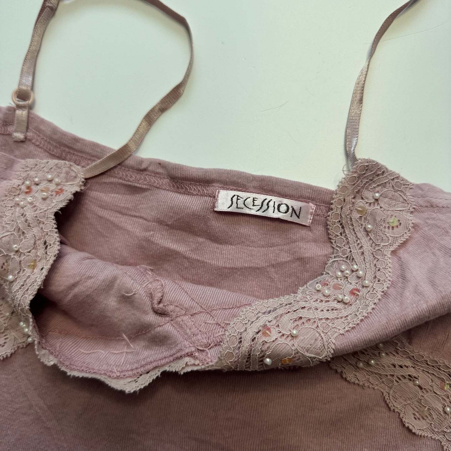 Pink coquette sequin top (L)