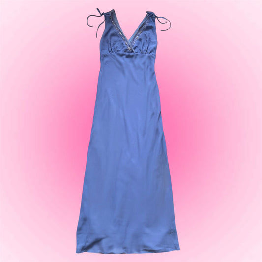 Blue vintage maxi dress (S)