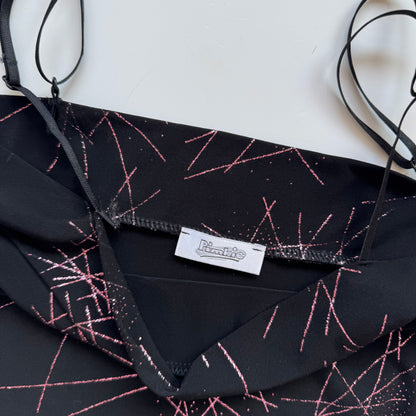Black Glittery Asymmetrical Top (M)