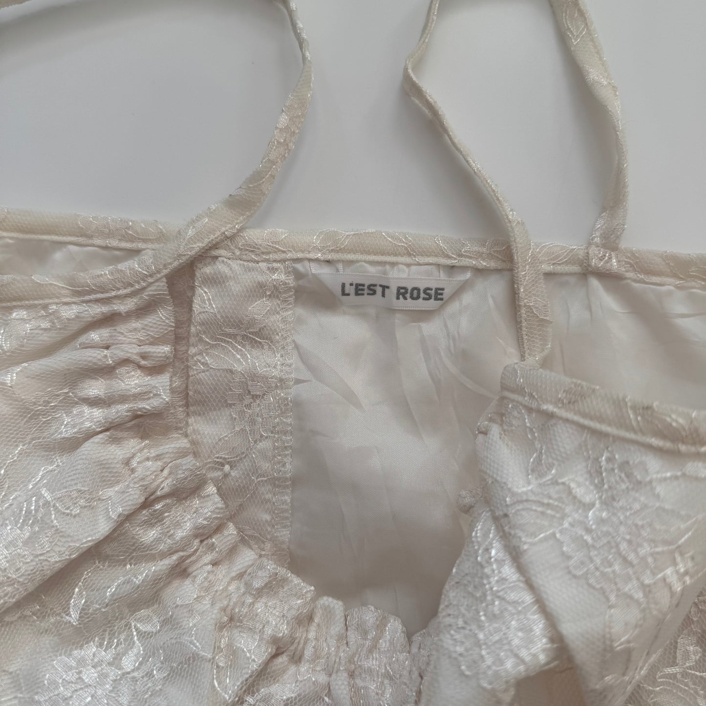 White lace milkmaid top (XS)