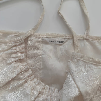 White lace milkmaid top (XS)