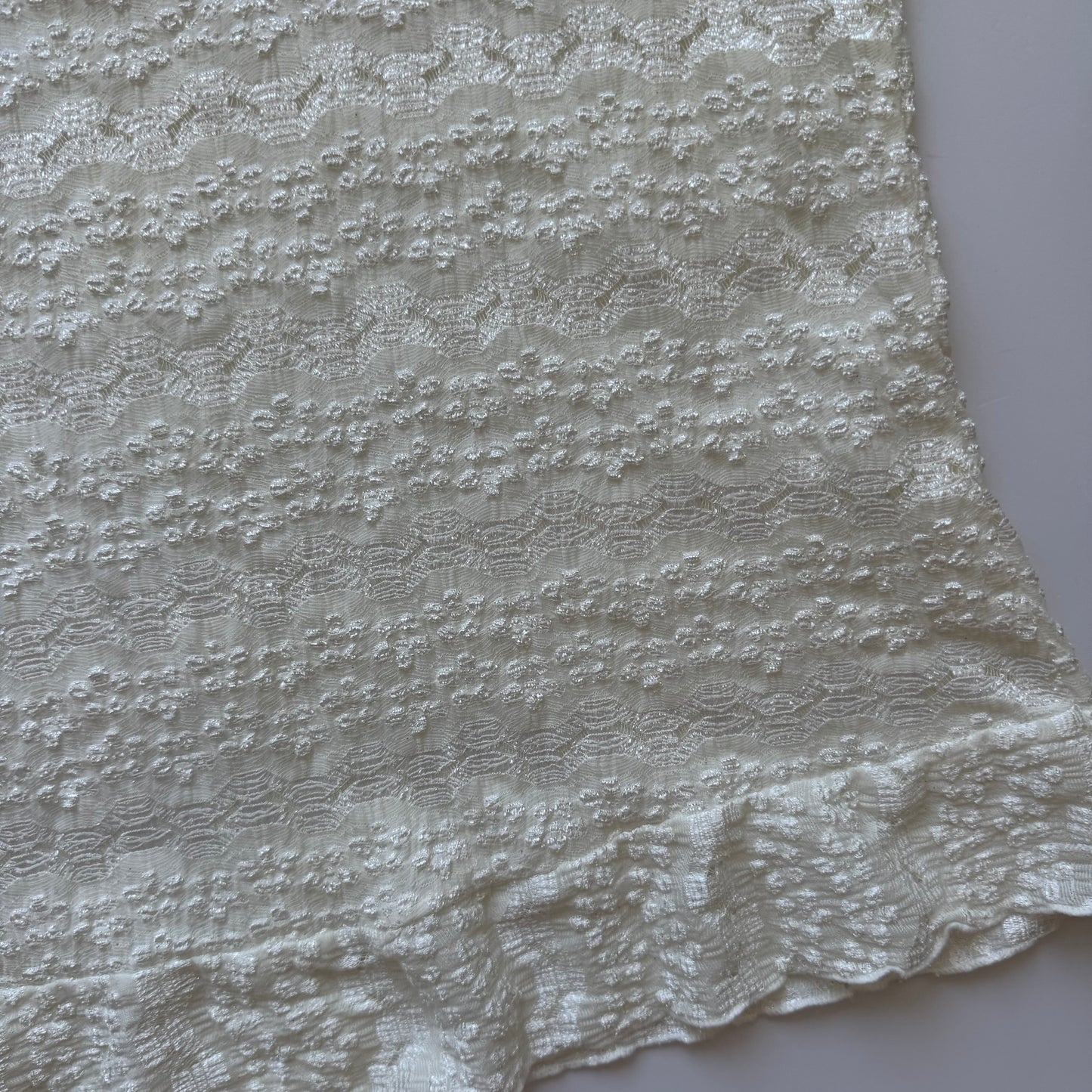 White Textured Lace Shirt (S)