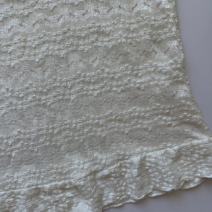 White Textured Lace Shirt (S)