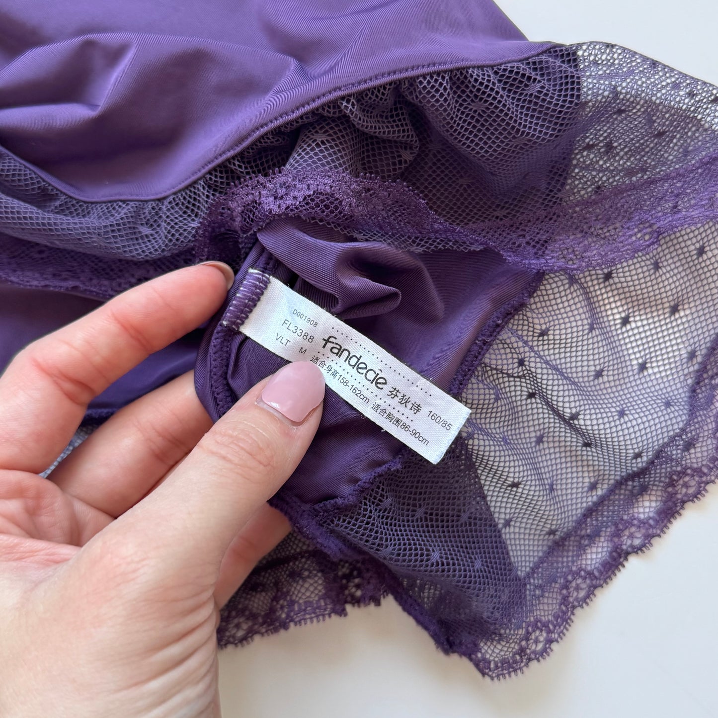 Purple Lace Babydoll Cami Top (M)