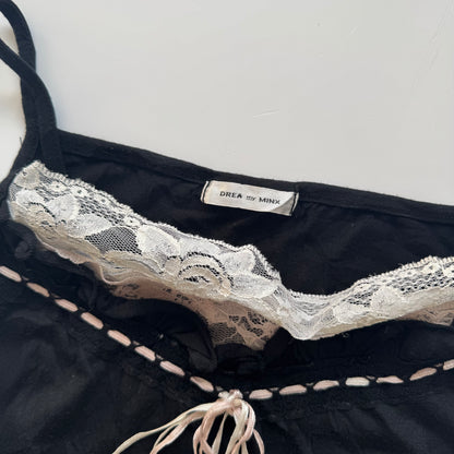 Black fairy lace top (M)