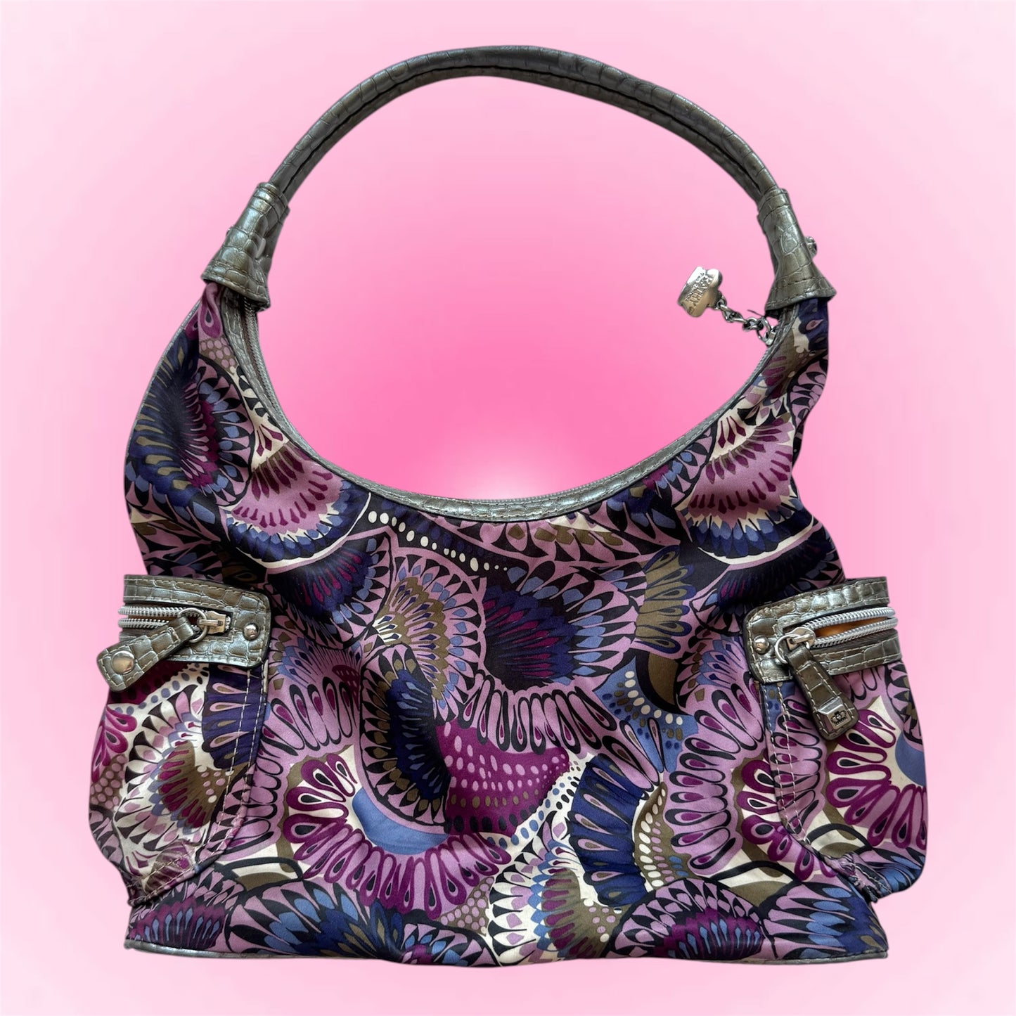 Kathy Van Zeeland Purple Shoulder Bag